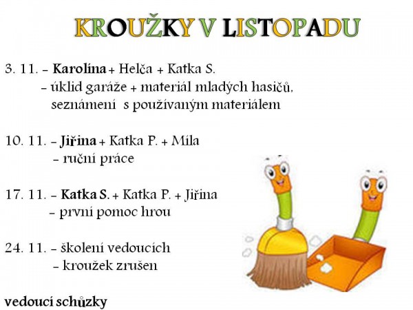 KROUŽKY V LISTOPADU